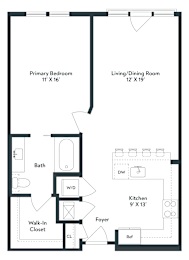 1 bed, 1 bath, 793 sqft, $1,970