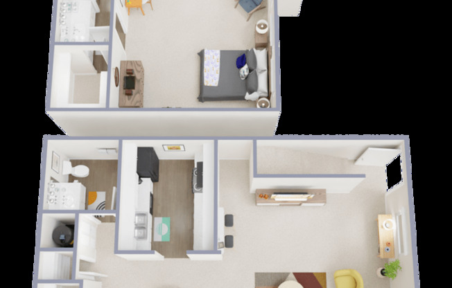 1 bed, 1.5 baths, 868 sqft, $1,135