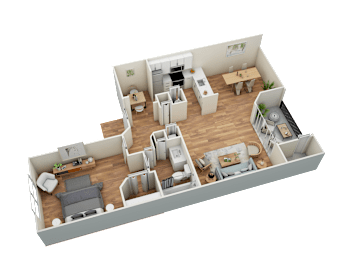 1 bed, 1 bath, 890 sqft, $2,066