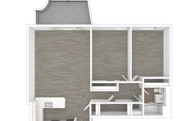 2 beds, 1 bath, 873 sqft, $5,473