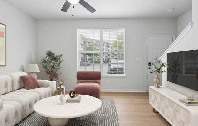 Living Room with Hard Surface Flooring