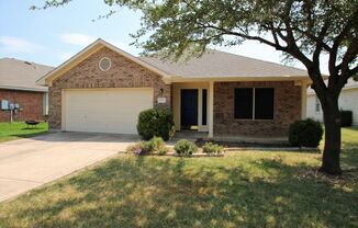 Single story home in conveniently located Chandler Creek in Round Rock!
