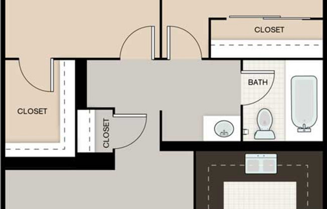 2 beds, 1 bath, 768 sqft, $995, Unit 900-89