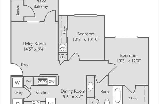 2 beds, 1 bath, 881 sqft, $1,310