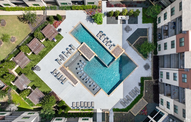 Drone Pool View at Aurora Watson Branch, Texas