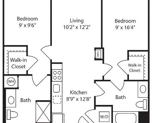 2 beds, 2 baths, 815 sqft, $3,850, Unit 3410