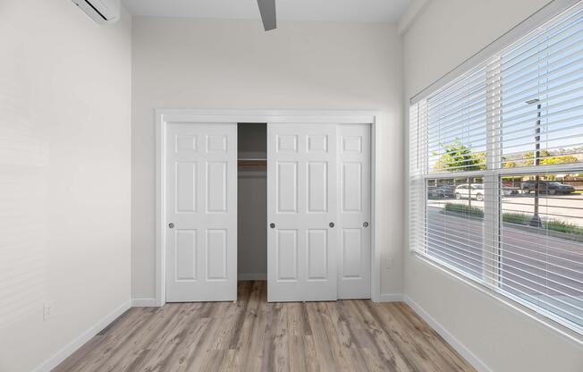 a room with a wooden floor