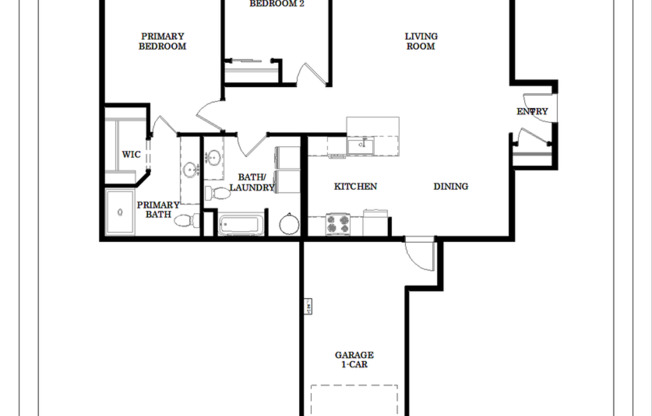 2 beds, 2 baths, 1,293 sqft, $1,750, Unit H-104