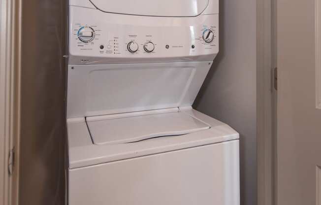 a washer and dryer in the laundry room at The Whitworth, Williamsburg, 23185