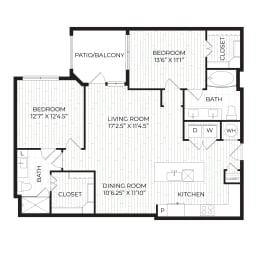 2 beds, 2 baths, 1,183 sqft, $2,485