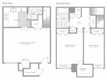 2 beds, 1.5 baths, 1,025 sqft, $2,589