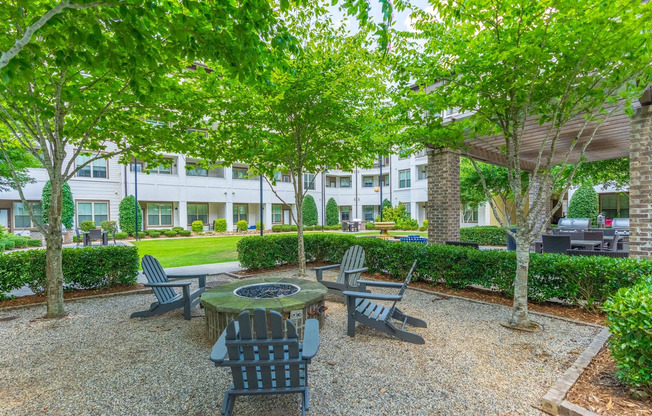 Fire Pit with Seating at Riverhouse Apartments in Little Rock, Arkansas