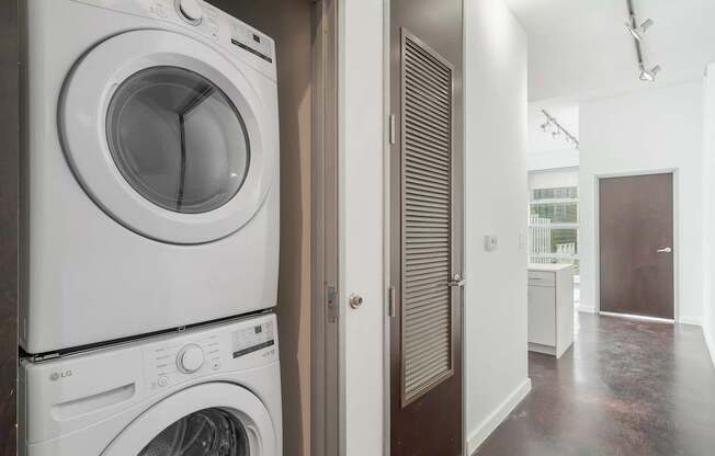 Full-sized stacked washer/dryers - Main 3 Downtown