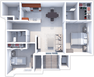 2 beds, 2 baths, 1,150 sqft, $1,500