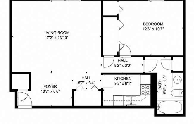 1 bed, 1 bath, 790 sqft, $835