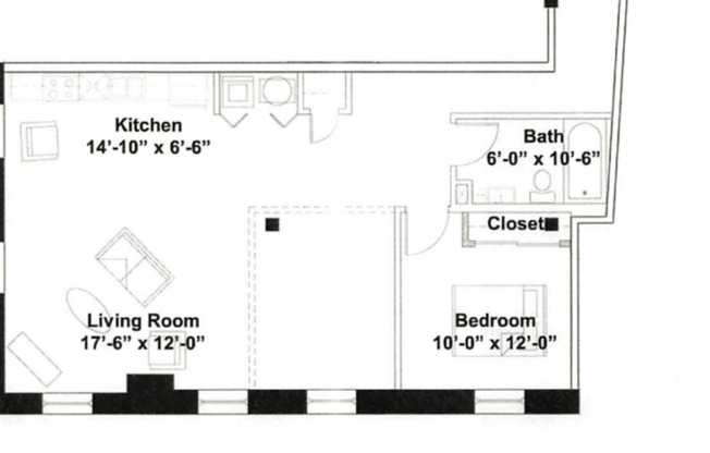 1 bed, 1 bath, $1,295, Unit 303