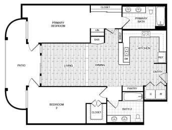 2 beds, 2 baths, 1,497 sqft, $4,866