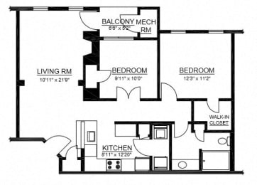 2 beds, 1 bath, 974 sqft, $1,948