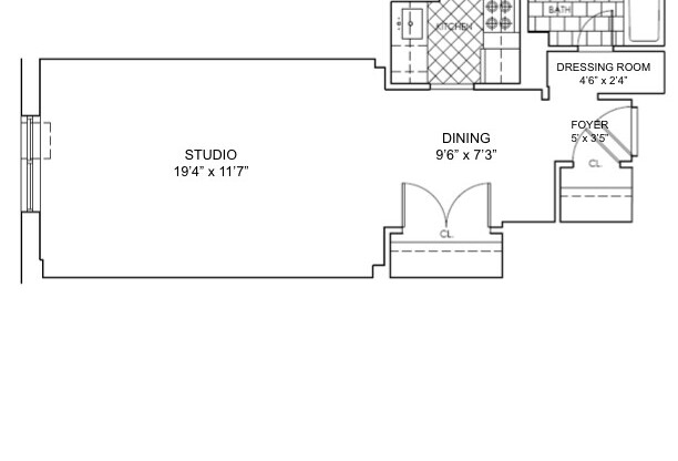 Studio, 1 bath, $3,750, Unit 6N