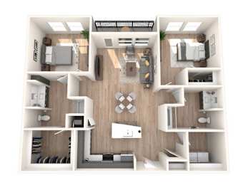 2 beds, 2 baths, 1,211 sqft, $3,320