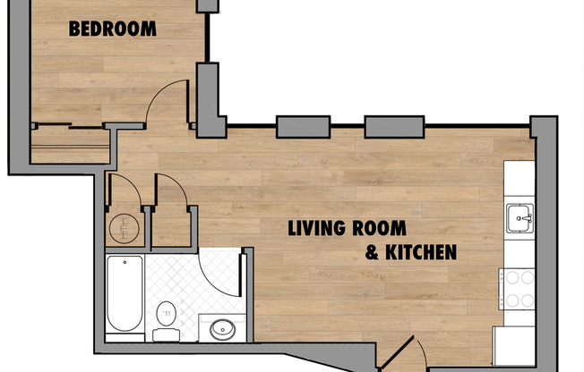 1 bed, 1 bath, 500 sqft, $1,575, Unit 418