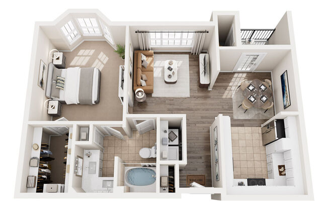 1 bed, 1 bath, 803 sqft, $1,439