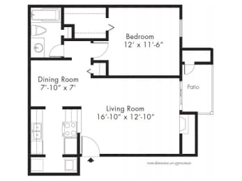 1 bed, 1 bath, 669 sqft, $1,169