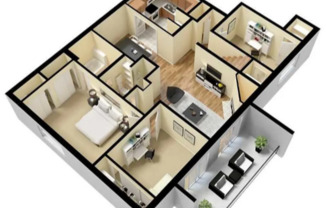 3 beds, 2 baths, 1,225 sqft, $2,650, Unit 2025A-301A