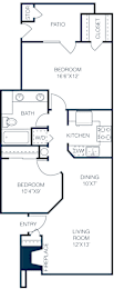 2 beds, 1 bath, 805 sqft, $1,215