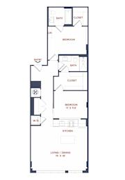 2 beds, 2 baths, 1,037 sqft, $2,545