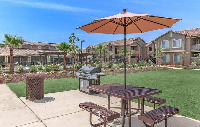 This is the picnic area with barbecue at Boulder Creek