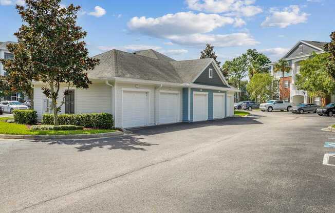 A parking garage at Wynnfield Lakes Apartments in Jacksonville, FL