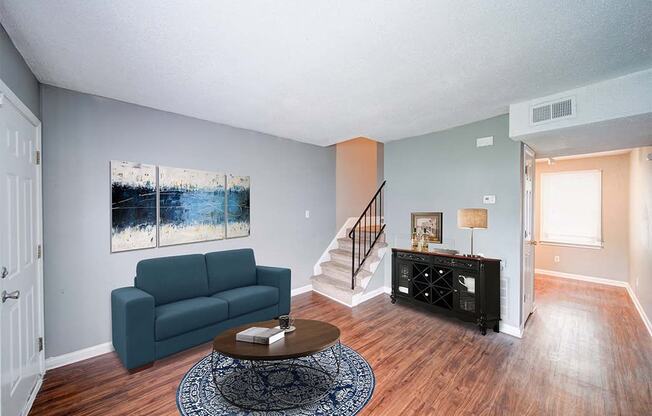 Living Area With Fireplace at Timberstone, North Carolina