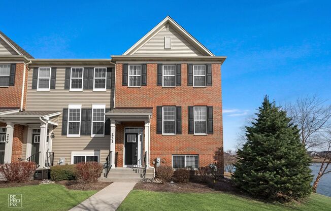 Oswego Townhome with Pond Views