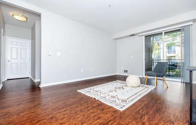 a room filled with furniture and a large window