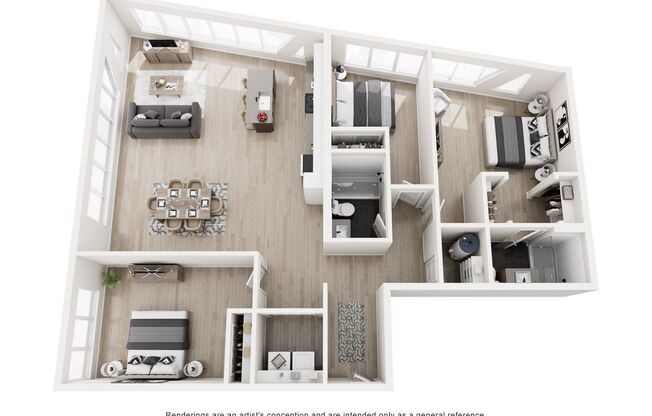 3 beds, 2 baths, 1,722 sqft, $4,260, Unit 504