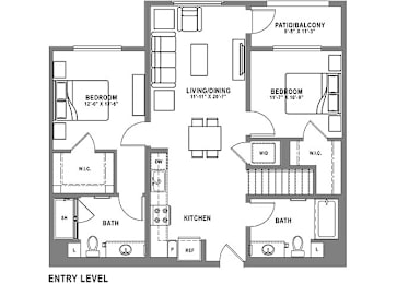 2 beds, 2 baths, 1,226 sqft, $4,270