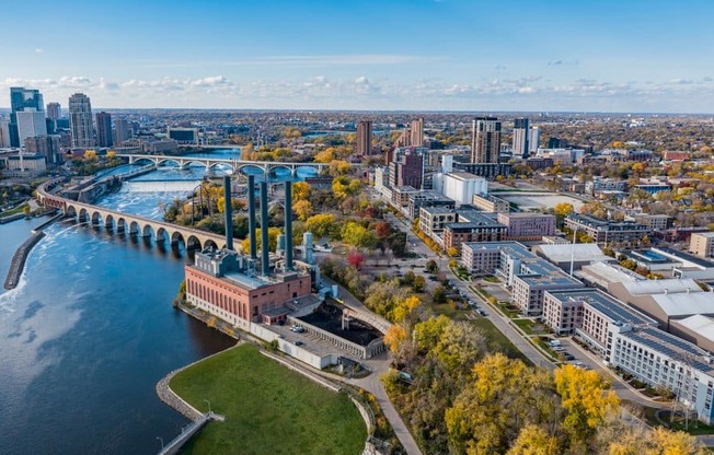 Stone Arch Minneapolis Aerial View