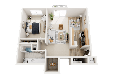 1 bed, 1 bath, 800 sqft, $1,044