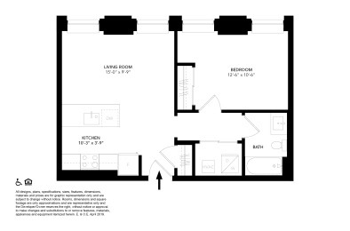 1 bed, 1 bath, 579 sqft, $1,445