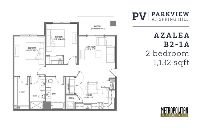 2 beds, 2 baths, 1,132 sqft, $1,699, Unit 7003FD ADA