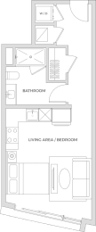 Studio, 1 bath, 464 sqft, $2,455