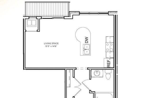 Studio, 1 bath, 515 sqft, $1,520, Unit 902-304