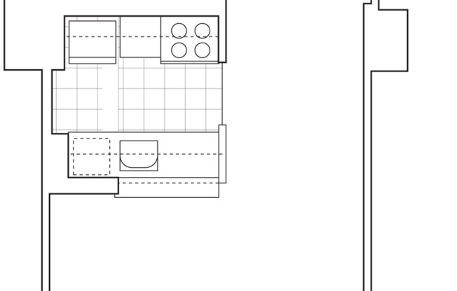 Studio, 1 bath, 568 sqft, $4,312, Unit 019F