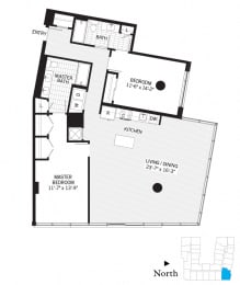 2 beds, 2 baths, 1,497 sqft, $4,082