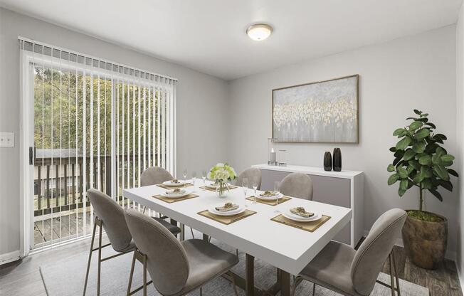 Dining Area  at Pinewood Townhomes, Tucker, 30084