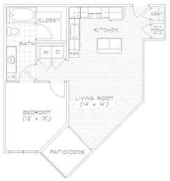 1 bed, 1 bath, 719 sqft, $1,597