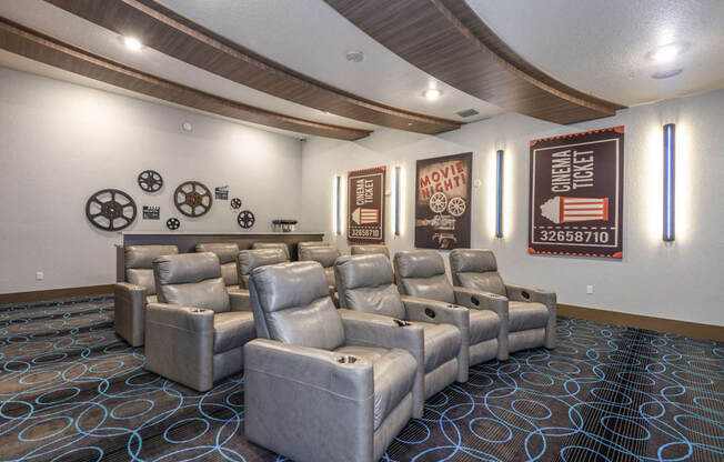 Theater Room at Centre Pointe Apartments in Melbourne, FL