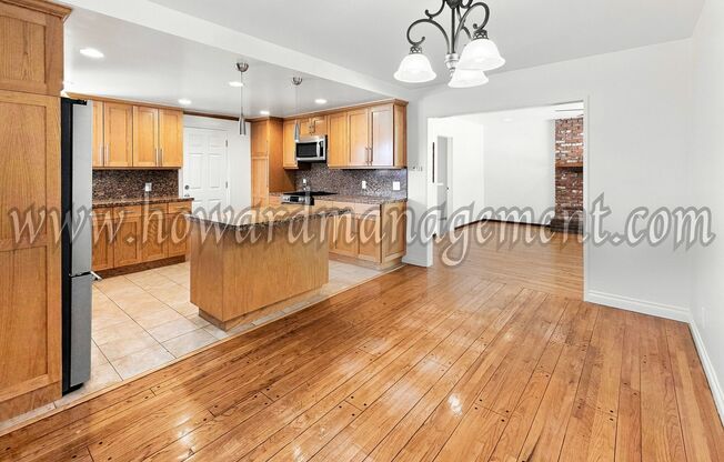 One level home with central A/C and grand backyard with pool.