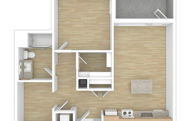 1 bed, 1 bath, 848 sqft, $2,495